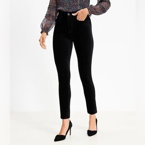 Ann Taylor Women's Velvet Skinny Pants Black 0